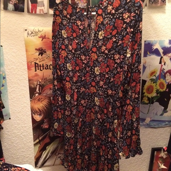 Floral American eagle long sleeve dress - Picture 3 of 5